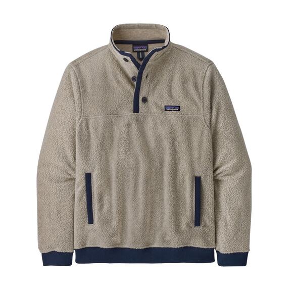 Patagonia Men's Shearling Button Pullover Fleece Sweatshirt Jumper - Picture 1 of 9